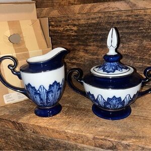 Bombay Ceramic Sugar and Creamer Set